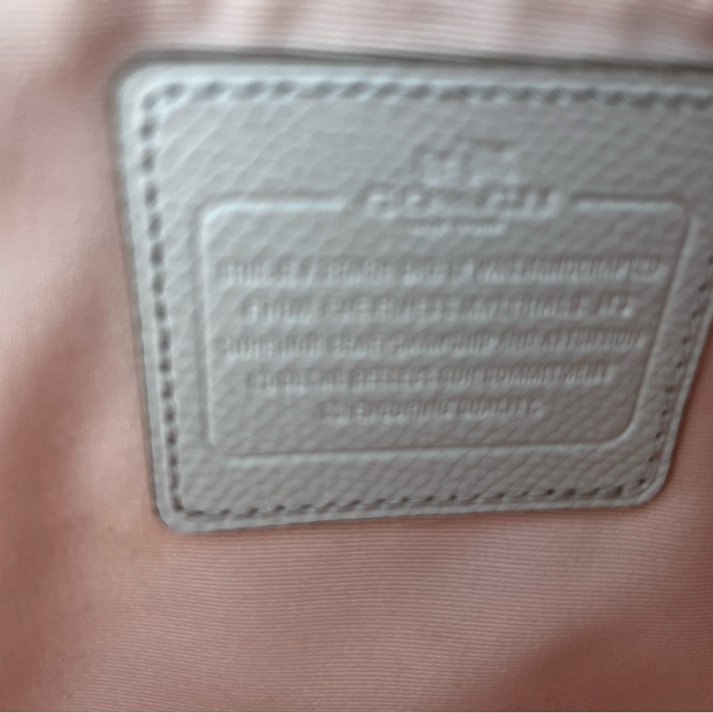 Coach Cora Domed Apricot/Chalk Leather Satchel - Picture 5 of 6